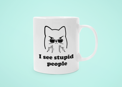 Grumpy-Mug - I SEE STUPID - GEPIXELT